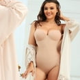 thumbnail image 6 of SHAPEVIVA Bodysuit Shapewear for Women Tummy Control Black Bodysuit Body Shaper Backless Tops With Underwire Bra, 6 of 6
