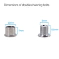 thumbnail image 6 of DJC bike chainring bolts 5pcs with 2 wrenchs aluminum or steel single chainring double chainring black red blue golden grey, 6 of 6