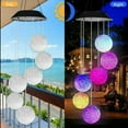 thumbnail image 2 of Solar Wind Chime Light, EROCK Solar Powered Color Changing LED Hanging Sphere Ball Wind chime Light for Outdoor Indoor Gardening Yard Pathway Decoration (Sphere Ball), 2 of 6