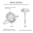 thumbnail image 5 of Certified Oval Lab Grown Diamond Halo Engagement Ring for Women (1 Carat, EF-VS Quality), 925 Sterling Silver, US 4.00, 5 of 8