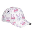 thumbnail image 3 of Balery Baseball Cap Adjustable Size for Running Workouts and Outdoor Activities All Seasons Dad Hat(Heart Rabbit), 3 of 9