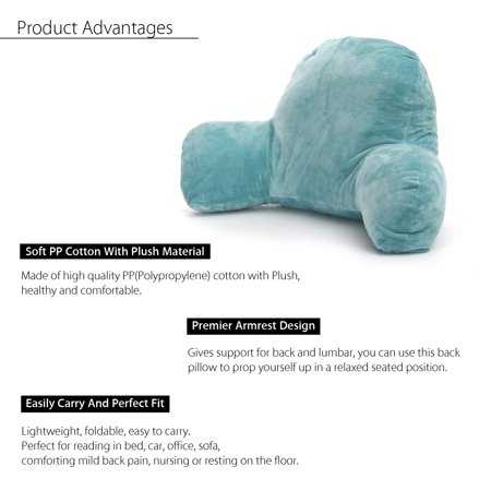Arm Rest Pillow Cushion Backrest Bed Seat Support Lounger Back