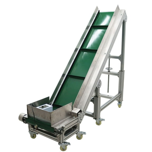 Electric Climbing Conveyor Automatic Incline PVC Belt Conveyor