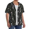 thumbnail image 2 of Honeii Retro Skeleton Dancing On Halloween Party for Men's Short-Sleeved Button-Up Collared Shirt Featuring A Pocket, Perfect for Beach Vacations, And Travel Adventures.-X-Large, 2 of 5