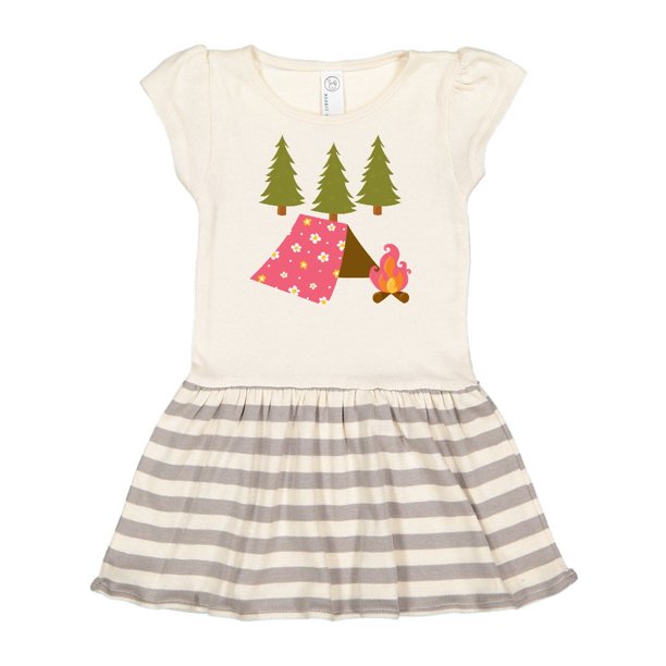 INKtastic Inktastic Summer Camp Girls Camping Toddler Short Sleeve