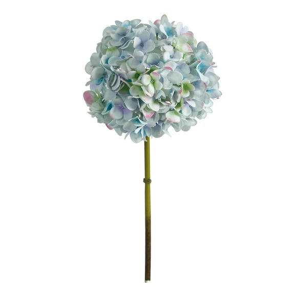Nearly Natural 19" Hydrangea Artificial Flower (Set of 3), Multicolor