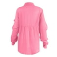 thumbnail image 4 of Conairie Womens Linen Shirts Long Sleeve Regular Fit Collar Button Down Shirts Solid Breathable Soft Summer Outfits Clothes 2026 Beach Pink XXL, 4 of 4
