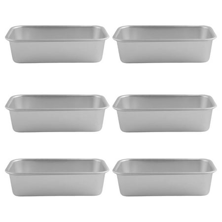 

6pcs Non-stick Cake Making Molds Rectangular Toast Boxes Rectangle Baking Molds
