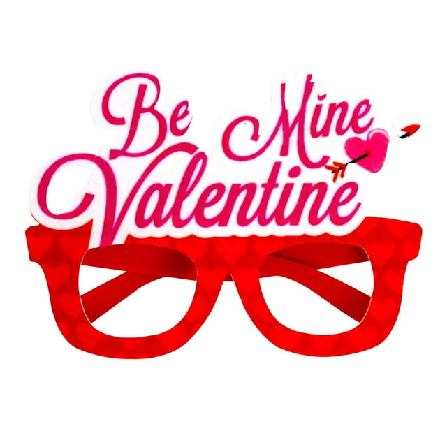 Fiudx Gafas de San Valentín, Accesorio Divertido para Fiestas, Diseño Flexible y Cómodo, Accesorio Único para Disfraces de Discoteca, Presentaciones Escénicas, Suministros de Fotografía (Juego de 1 P