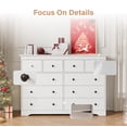 thumbnail image 4 of YouTrend 55.1" Wide Dresser for Bedroom, 10 Drawer Dresser with Large Drawers, Dresser for TVs Up to 65",White, 4 of 10