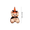 thumbnail image 3 of Halloween Teddy Bear Plush Toy, Cute Pumpkin Costume Stuffed Animal, Soft Holiday Decorative Doll, Kids Gift Accent (White), 3 of 6