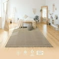 thumbnail image 2 of Modern Braided Area Wool Rug – 100% Natural for Living Room & Bedroom, Soft & Durable Rug, Resilient & Luxurious, Lana Beige, 1.97x3.61 ft, 2 of 6