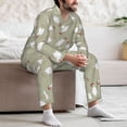 thumbnail image 7 of Fotbe Funny Chicken Pattern Long Sleeve Pajama Set for Men,Sleepwear Set,2-piece Loungewear Set,Soft PJs Comfy Nightwear with Pockets-Large, 7 of 7