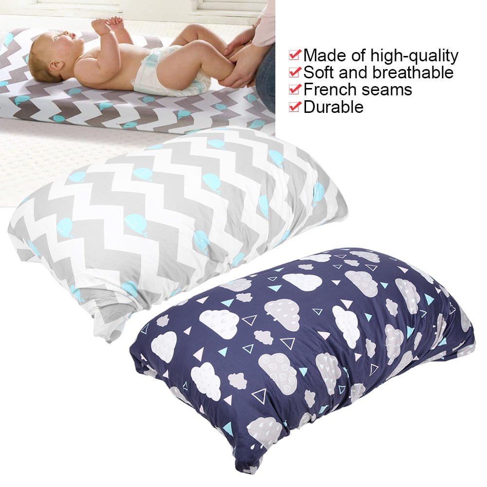 LAZIOEGR Baby Changing Pad Cover Set – 2 Pack, Soft & Breathable, Elastic French‑Seam Design, Washable, Free Size, Ideal for Diaper Changing Tables
