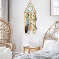 thumbnail image 5 of AtrapasueñOs, AtrapasueñOs Hecho una Mano con Cuentas de Plumas Colgante Turquesa AtrapasueñOs Boho Arte de la Pared DecoracióN Colgante-C, 5 of 5