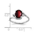 thumbnail image 3 of 14k White Gold 8x6mm Oval Garnet AA Diamond ring, 3 of 3
