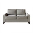 thumbnail image 2 of Castle Place Elegance Linen Upholstered Loveseat, Grey, 2 of 7