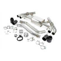 Dinan D660-0098 Axle-Back Exhaust Kit (Valved) - Stainless Steel - Black Tips