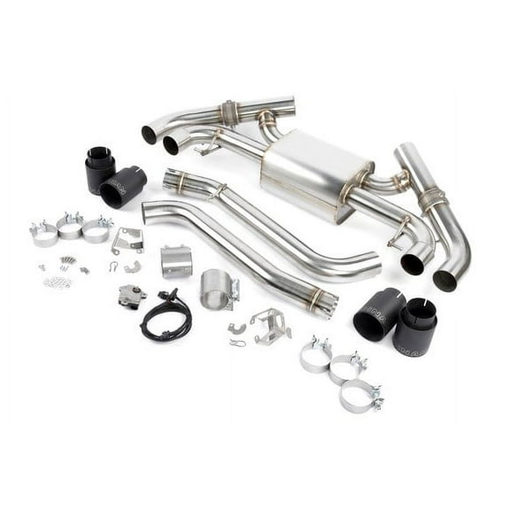 Dinan D660-0098 Axle-Back Exhaust Kit (Valved) - Stainless Steel - Black Tips