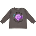 thumbnail image 3 of Inktastic Daddy's Fishing Buddy with Cute Purple Fish Boys or Girls Long Sleeve Toddler T-Shirt, 3 of 5
