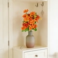 thumbnail image 6 of MMJ Artificial Flowers Chrysanthemum Bouquet 11.81in Orange Purple Pink Yellow White Realistic Silk Home Wedding Decor, 6 of 6