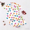 thumbnail image 4 of Goodtrade8 Womens Button up PJ Sets Short Sleeve Shorts & Tops Homewear Heart Print PJS Loungewear Summer Casual 2 Pieces Homewear Pajamas Set for Women Holiday, 4 of 5