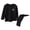 Z02 Black, variant on Gubotare Kids Pjs Set 3 Piece Short Sleeve Shirt Shorts and Pants Kids Sleepwear PJs Size 9-10