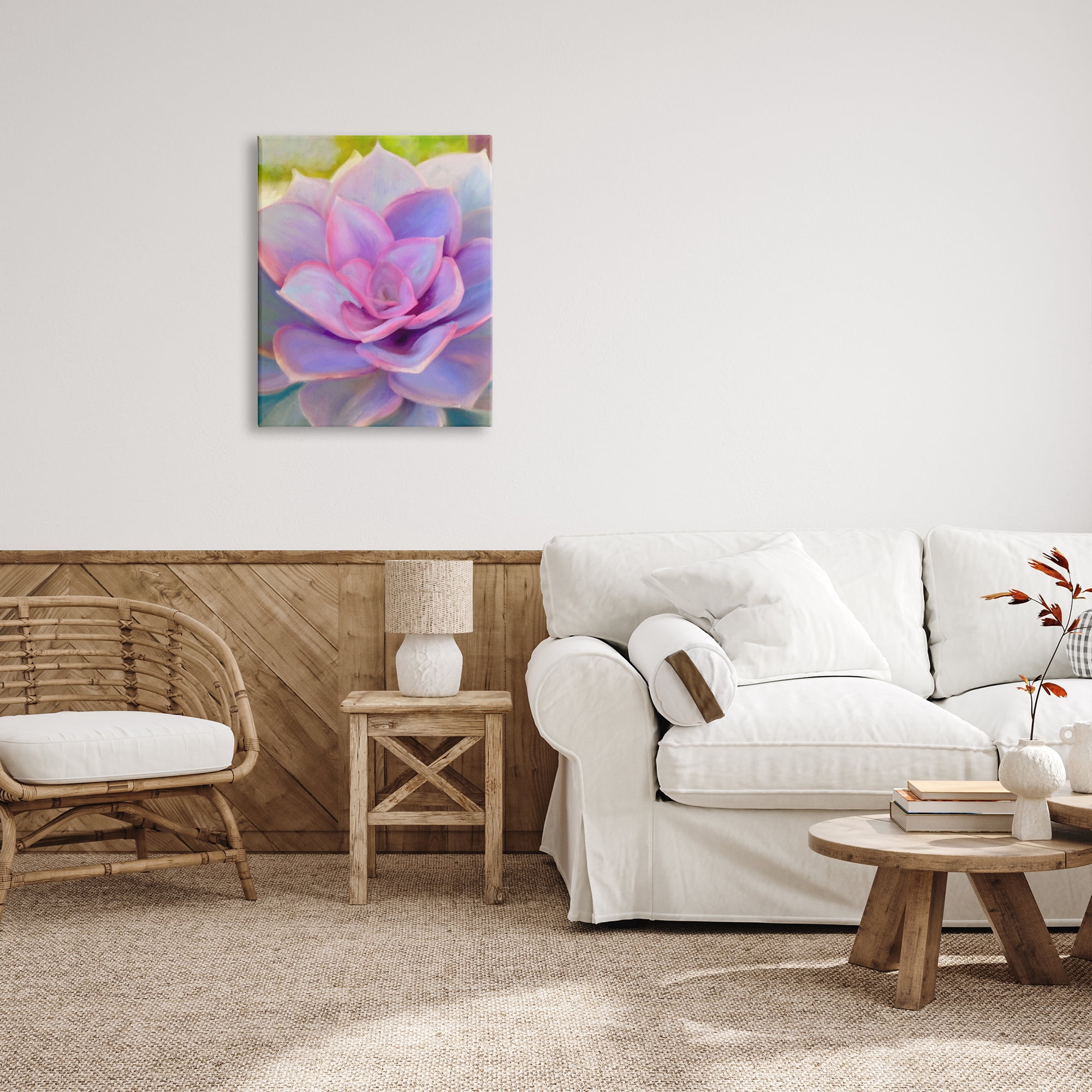 Stupell Industries Purple Plant Leaves Botanical & Floral Painting Gallery Wrapped Canvas Print Wall Art, 24 x 30