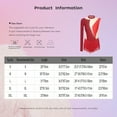 thumbnail image 7 of Zaldita Figure Skating Dress Women Sparkling Rhinestone Fringed Leotard Dance Performance Competition Burgundy&Red XL, 7 of 7