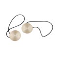 thumbnail image 2 of 2 Pieces Metal Curtain Tieback Polyester Replacement Household Kitchen Bedroom Sunshade Solid Color Household Bedroom Sunshade Drape Fastener Buckle Beige, 2 of 8