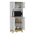 thumbnail image 5 of FM FURNITURE Brussel 2-Door Engineered Wood Microwave Pantry Cabinet in White, 5 of 7