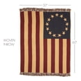 thumbnail image 3 of VHC Brands Seasonal Pillows & Throws-Old Glory Woven Throw, 50" x 60", Americana Red, 3 of 8