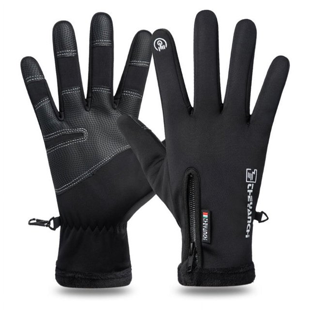Guantes de motocicleta de invierno con forro polar térmico, resistentes al agua, amigables con la piel, pantalla táctil, guantes de esquí para montar en Moto al aire libre