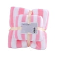thumbnail image 1 of Juego de toallas suaves Pedty, 1 toalla de baño y 1 toalla de mano, juego de toallas de baño de microfibra premium súper suaves para toda la familia, toalla de microfibra de terciopelo coral, 1 of 8