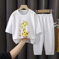 thumbnail image 2 of Ulanda Cotton 2 Piece Pajamas Boys Long Sleeve Sets Toddler Boys Pjs Kids Sleepwear Sets (Coffee, 2-3 Years), 2 of 4