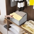 thumbnail image 3 of DIMJ Closet Organizer Storage Bins, 6 Pcs Fabric Storage Containers Cube Trapezoid Organizer Basket for Bedroom Bathroom Cloth, Baby Toiletry, Toys, Towel, DVD, Book, Home Organization, Ash Gray, 3 of 7