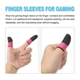 thumbnail image 4 of Uxcell Mobile Gaming Finger Sleeve Controller Finger Thumb Sleeve Finger Gloves Grey/Pink, Anti Sweat, Pack of 10, 4 of 6