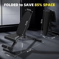 thumbnail image 4 of Lumiparty 8 Positions Adjustable Weight Bench, 900 Lbs Capacity, Foldable Strength Training Workout Bench, for Home Gym, Black, 4 of 14