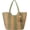 Green, variant on Shoulder Bag Women Beach Tote Bag Ladies Straw Purses Handbags Summer Crochet Hand Woven Stripe