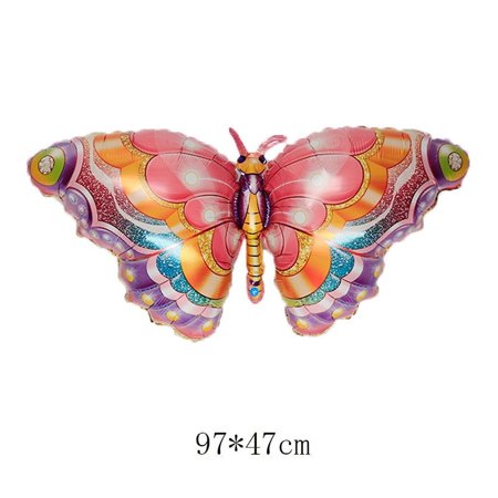 Typpkmm: Reusable Large Butterfly Aluminum Foil Balloons Butterfly Helium Air Globos Birthday Party Decorations Baby Shower Kids Toy