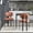Orange, variant on Set of 2 Modern Dining Room Chairs, Mid-Century Upholstered Boucle Kitchen Dining Chairs with Metal Legs (Orange)