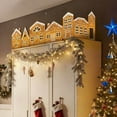 thumbnail image 4 of 2Pc Gingerbread Village Magic,Christmas Gingerbreads House Cardboard Kit With Led Lights Christmas Gingerbread Village Light-Up Decor With 2 House Cardboard+1 String Light Lighted Foldable Houses, 4 of 9