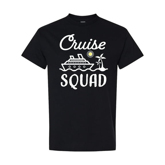 Inktastic Cruise Squad with Vector Cruise Ship and Palm Trees T-Shirt