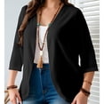 thumbnail image 3 of Posijego Womens Plus Size Cardigans 3/4 Sleeve Open Front Lightweight Causal Soft Cardigan Summer Loose Cover ups Jackets, 3 of 7