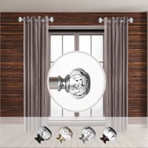 Domovina Kiara 1-inch Side Curtain Rod 12-20 Inches (Set of 2)-Color:Satin Nickel