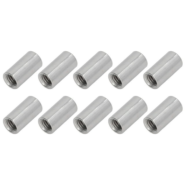 Coupling Nut, 10Pcs Female Thread Connector Nuts Round For Pipeline