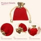 thumbnail image 3 of Uxcell 12Pcs Bolsas de Terciopelo con Cierre de Cordón 2.8 x 3.7 pulgadas para Empaque de Joyas, Rojo Dorado, 3 of 7