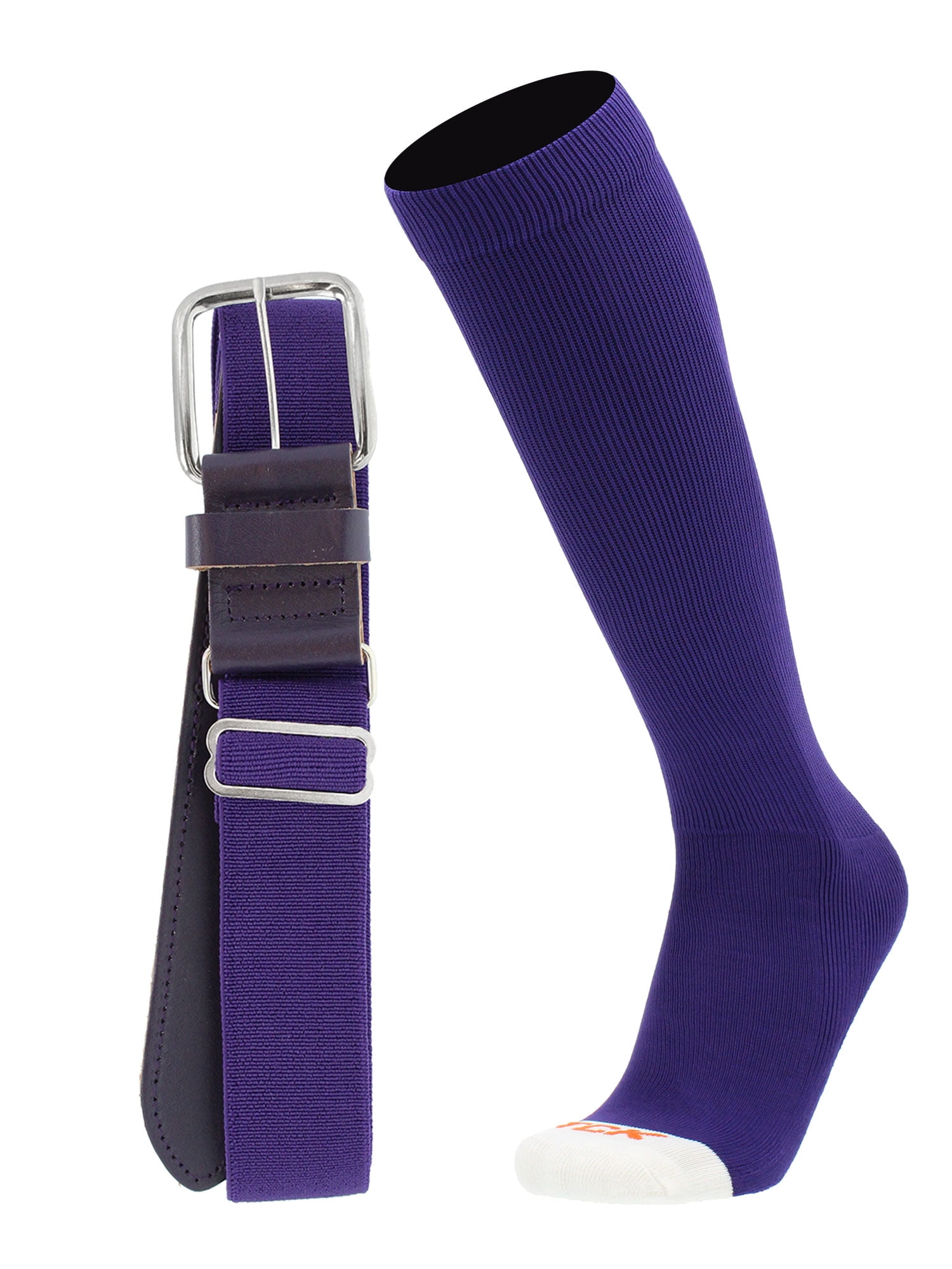 Pro Line Baseball Socks and Belt Combo (Purple, Large)