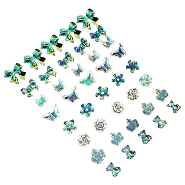 160 piezas de abalorios de uñas 3D Zulema mini mariposa 8 para decoración de uñas acrílicas