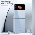 thumbnail image 3 of MonsDirect for 6.7 inch Samsung Galaxy Z Flip 4 5G 2022 Case, Slim Clear Plating Frame Hard PC Back Shockproof Anti-Scratch Full Coverage Bumper Protective Shell Cover for Galaxy Z Flip 4, Clear, 3 of 7